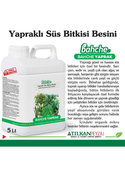 Yaprak Bitki ve Çim Gübresi 5 Lt