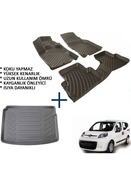 Fiat Fiorino 3D Havuzlu Oto Paspas Ve 3D Bagaj Havuzu (2008 Ve Üzeri)