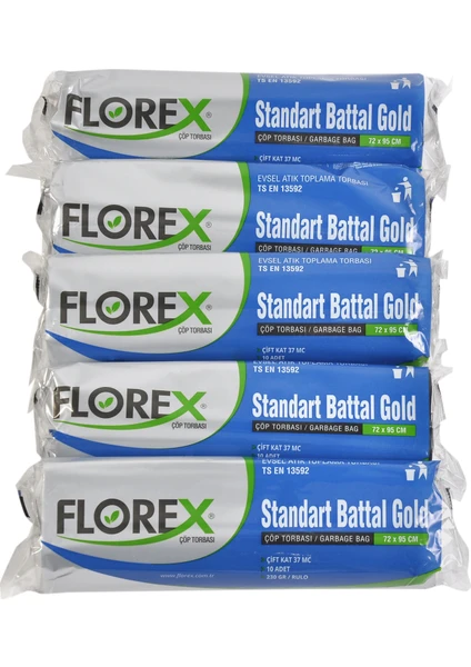 Standart Battal Gold Siyah Çöp Torbası 72X95 5 Rulo