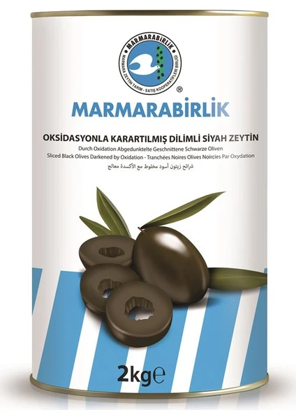 Dilimli Siyah Zeytin Teneke 2 kg