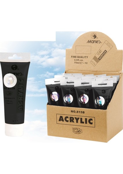 Akrilik Boya Siyah 30 Ml. 793 813 12 Li (1 Paket 12 Adet)