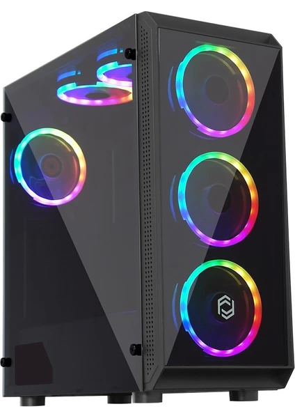 Coax FC-8890G MidTower ATX Oyuncu Bilgisayar Kasası (Dual-Ring RGB Fan)