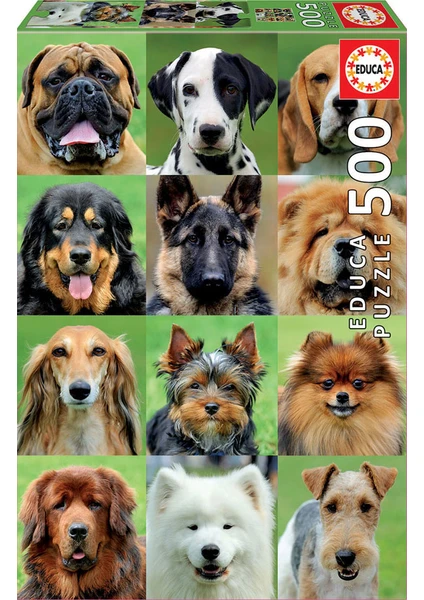 Educa Puzzle 500 Parça Dogs Collage 17963