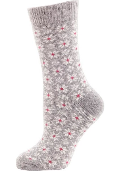 Casual Wool Socks Kadın Çorap Gri