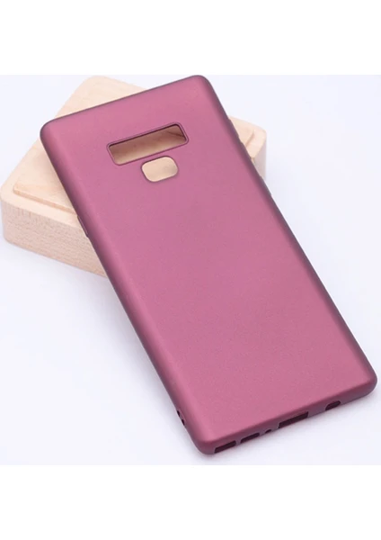 Case 4U Samsung Galaxy Note 9 Kılıf Klasik Mat Renkli Yumuşak Premier Silikon Bordo