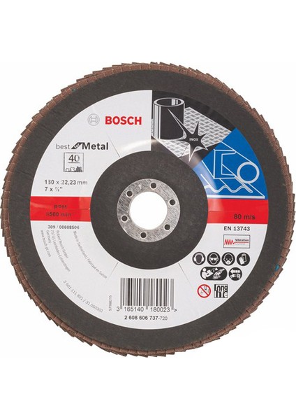- Flap Zımpara Diski - 180 Mm, 22,23 Mm, 40 Kum modelleri