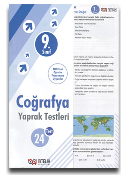 9. Sınıf Coğrafya Çek Kopart Yaprak Test
