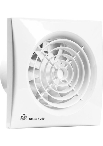 Silent 200 Cz Sessiz Banyo Fanı IP45 Koruma 120 mm 1 Adet Düşük Ses Seviyesi