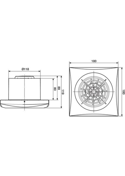 Silent 200 Cz Sessiz Banyo Fanı IP45 Koruma 120 mm 1 Adet Düşük Ses Seviyesi fiyatları