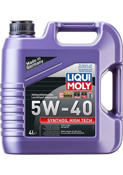 Synthoil High Tech 5W-40 4 Litre Motor Yağı ( Üretim Yılı: 2023 )