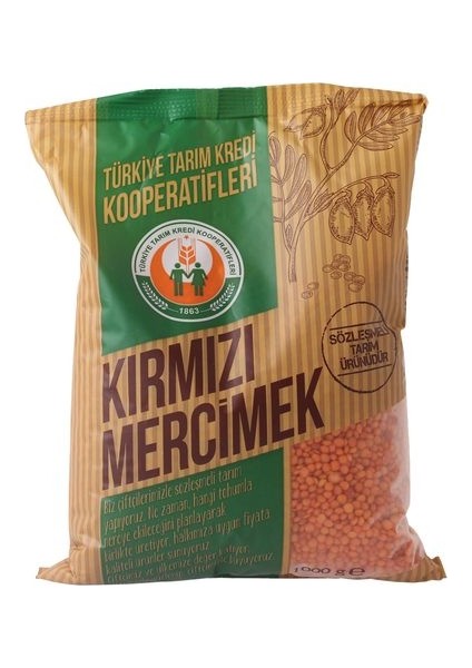 Türkiye Tarım Kredi Koop. Kırmızı Mercimek 1 kg