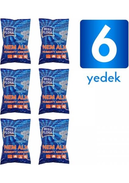 Miss Flora Nem Alıcı Rutubet Önleyi̇ci̇ Mi̇ss Flora 6'lı Yedek Tablet 450 g