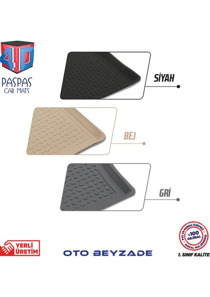 Ford Fi̇esta 2017 Sonrası 4d Kauçuk Paspas fırsatları