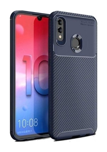 Jopus Huawei Honor 8A Kılıf Karbon Desenli Lux Negro Silikon - Lacivert