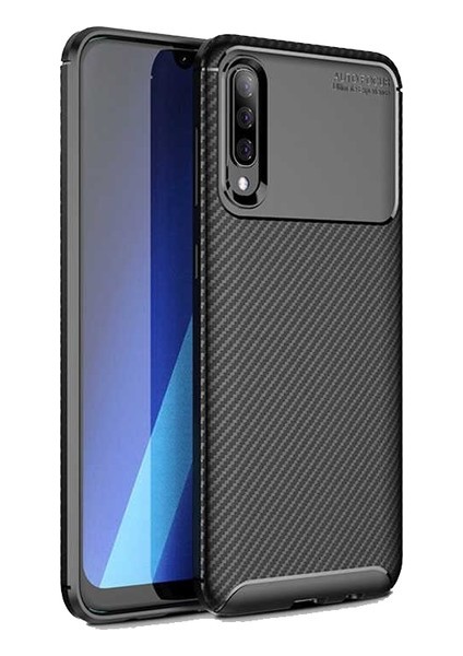 Jopus Xioami Mi 9 Kılıf Karbon Desenli Lux Negro Silikon - Siyah + Tam Kaplayan 5D Ekran Koruyucu