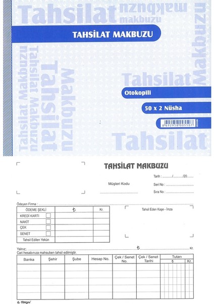 Westyle Özkan A5 Tahsilat Makbuzu Otokopili (50 Li)