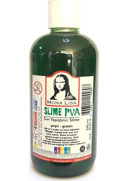 Mona Lisa Slime (Slaym) Sıvı Yapıştırıcı Yeşil 250 Ml.