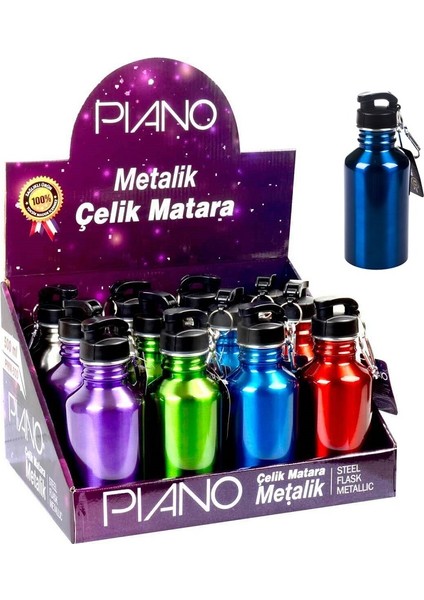 Çelik Matara Suluk Metalik Renkler 500 Ml.