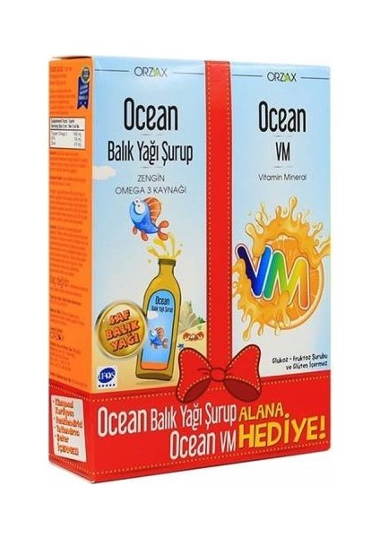 Ocean Plus Portakallı Balık Yağı 150 ml - Ocean Plus VM Hediyeli