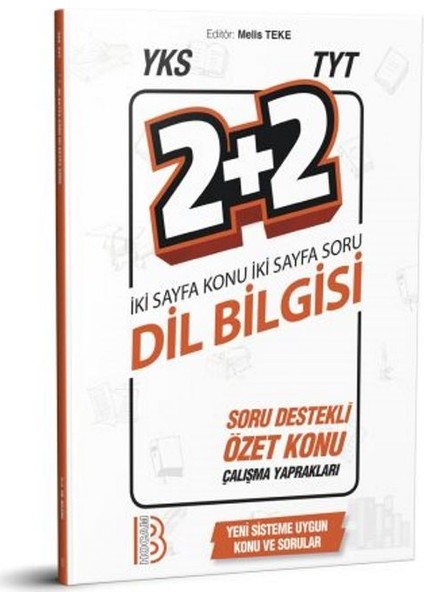 YKS TYT Dil Bilgisi 2 + 2 Soru Destekli Özet Konu Yaprakları