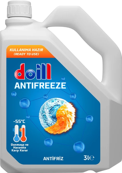 -55 Derece Hazır Karışım 3 Litre Mavi Antifriz - G11 (Üretim Yılı: 2024)