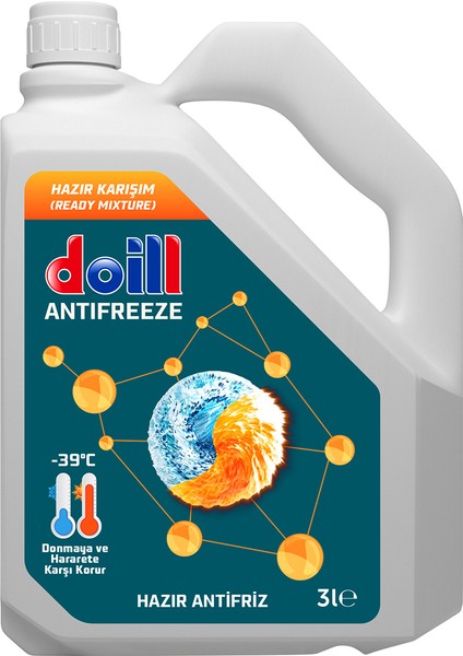 -39 Derece Hazır Karışım 3 Litre Yeşil Antifriz - G11 (Üretim Yılı: 2024)