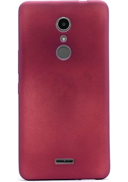 Alcatel A3 XL Kılıf Premier Silikon Mat Silikon+Nano Glass Koruyucu Mürdüm