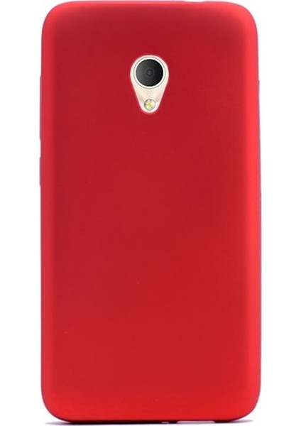 Alcatel U5 Kılıf Premier Silikon Kılıf+Nano Glass Ekran Kırmızı