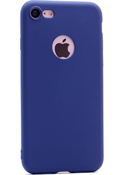 Apple iPhone 7 Kılıf Premier Silikon Kılıf+Nano Glass Koruyucu Lacivert
