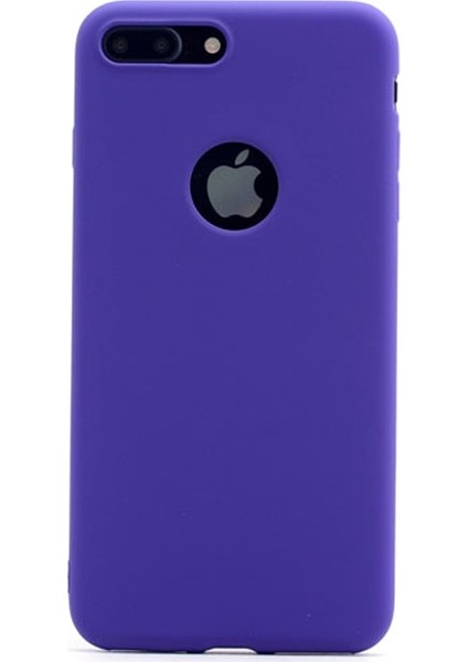 Apple iPhone 8 Plus Kılıf Premier Silikon+Nano Cam Koruyucu Lacivert