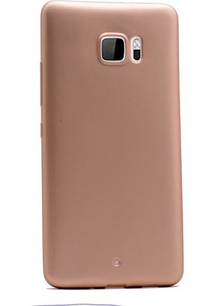 Case Street HTC U Ultra Kılıf Premier Silikon Kılıf+Nano Glass Ekran Koruyucu Gold