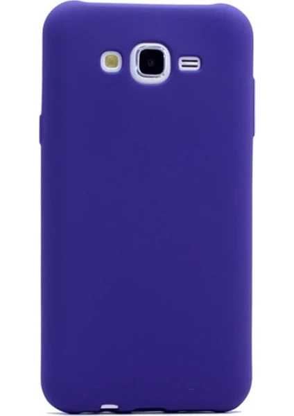 Case Street Samsung Galaxy J7 Core Kılıf Premier Silikon Kılıf+Nano Glass Koruyucu Mor