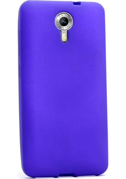 General Mobile 4G Android One Kılıf Premier Silikon+Nano Glass Koruyucu Mor