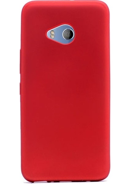 HTC U11 Life Kılıf Premier Silikon Kılıf Mat Kılıf Esnek Kılıf Kırmızı