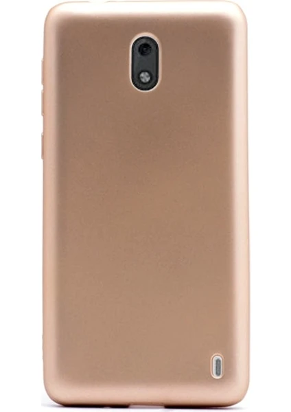 Case Street Nokia 2 Kılıf Premier Silikon Kılıf+Nano Glass Koruyucu Gold