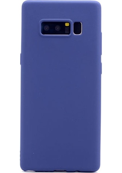 Note 8 Kılıf Premier Silikon Kılıf+3D Cam Lacivert