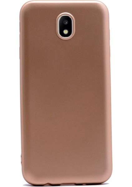 Samsung Galaxy J7 Pro Kılıf Premier Silikon Kılıf+Nano Glass Koruyucu Gold