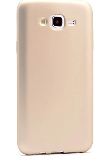 Case Street Samsung Galaxy J7 2015 Kılıf Premier Silikon+Nano Gold