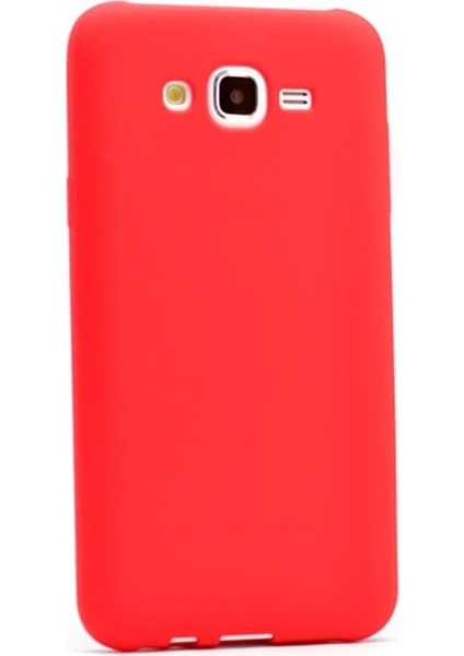 Case Street Samsung Galaxy J7 2015 Kılıf Premier Silikon+Nano Kırmızı