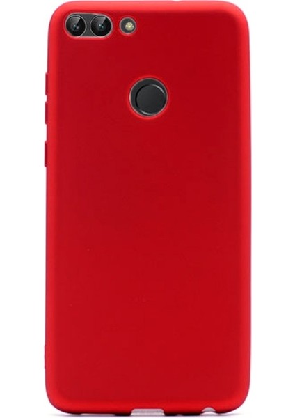 Huawei P Smart Kılıf Premier Silikon Kılıf+Nano Glass Kırmızı