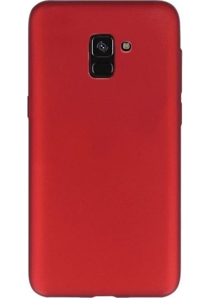 Samsung Galaxy A8 2018 Kılıf Premier Silikon+Nano Kırmızı