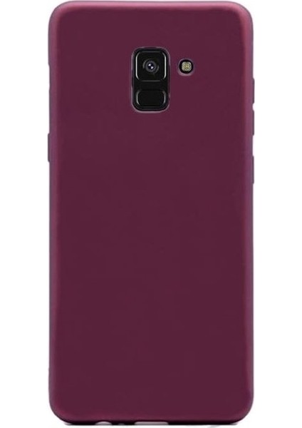 Samsung Galaxy A8 2018 Kılıf Premier Silikon+Nano Mürdüm