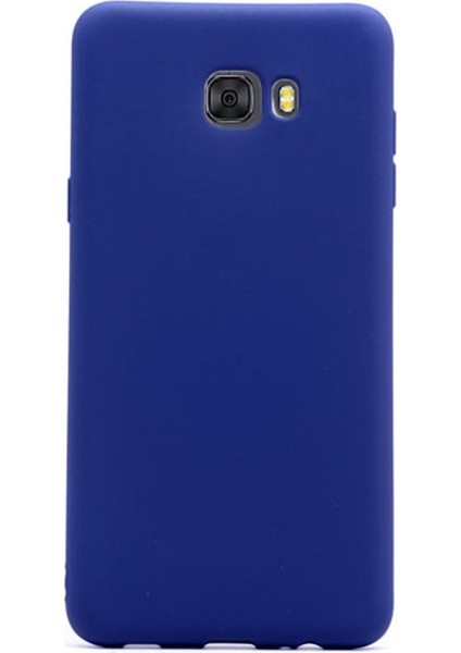 Samsung Galaxy C9 Pro Kılıf Premier Silikon+Nano Lacivert