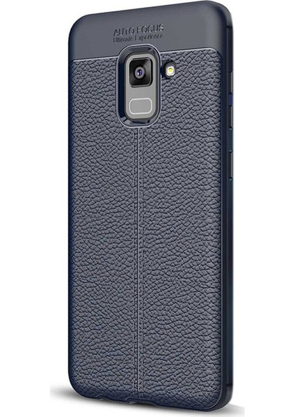 Samsung Galaxy A8 Plus 2018 Kılıf Niss Silikon Arka Koruma Lacivert