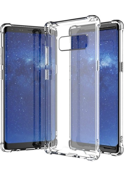 Samsung Galaxy Note 8 Kılıf AntiShock Ultra Koruma+3D Cam Şeffaf