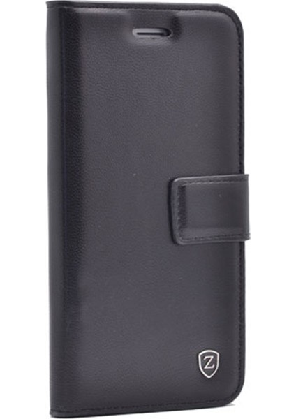 Case Street General Mobile GM8 Kılıf Delüx Cüzdan Kapaklı Kılıf Siyah