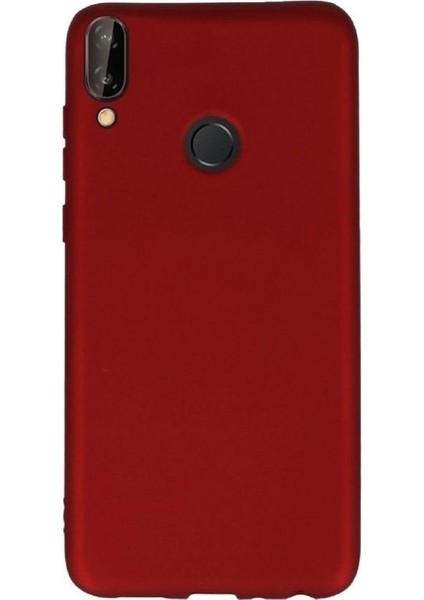 Huawei P20 Lite Kılıf Premier Silikon Arka Kapak+Nano Glass Kırmızı