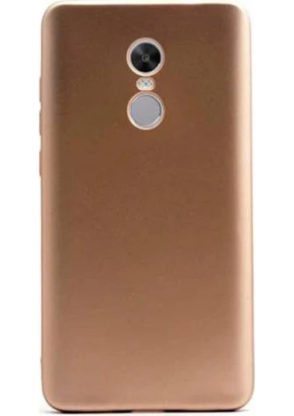 Case Street Xiaomi RedMi 5 Plus Kılıf Premier Silikon Kılıf+Nano Glass Koruma Gold