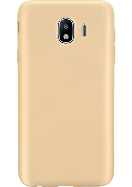 Samsung Galaxy J4 Kılıf Premier Silikon İpeksi Dokunuş Gold