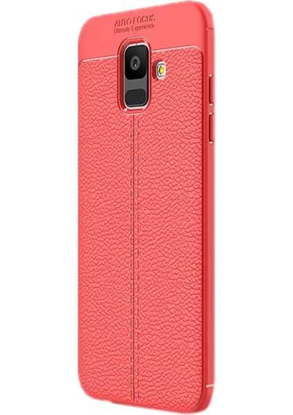 Case Street Samsung Galaxy A6 Plus 2018 Kılıf Niss Silikon Arka Kapak Kırmızı